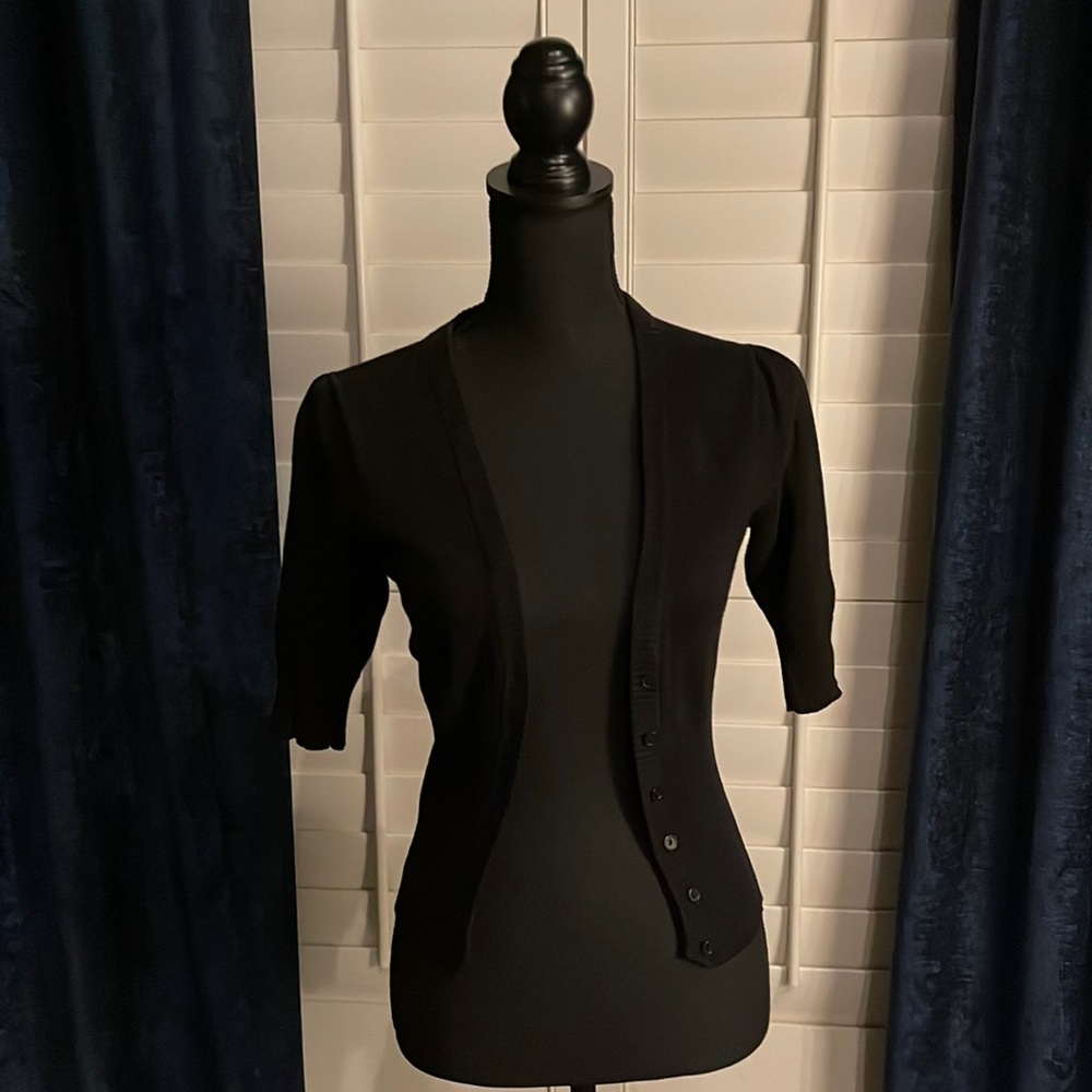 Black cardigan